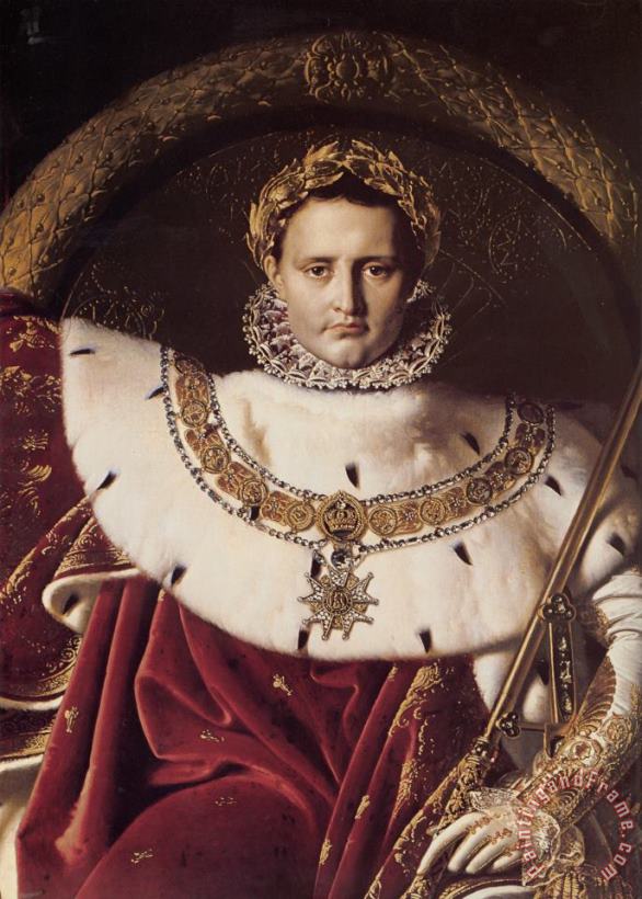 Jean Auguste Dominique Ingres Napoleon I on His Imperial Throne [detail] Art Painting